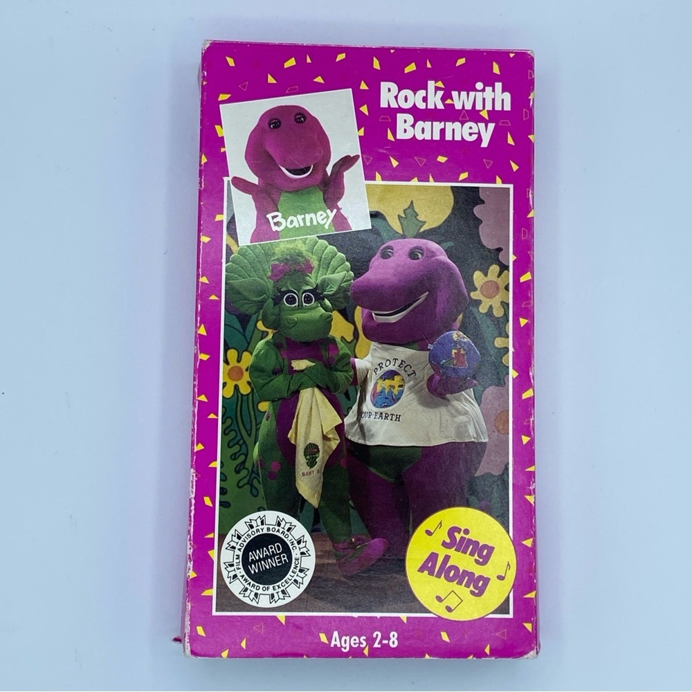 Barney Rock With Barney VHS Video VCR Tape 1991 Lyons Sing Along Rare Vintage‎
